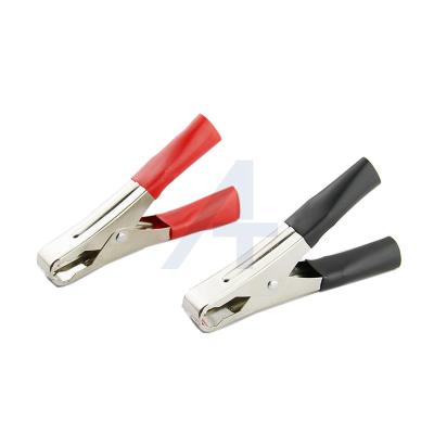 China Heavy Duty Nickel Copper Plating JIALUN 60AMP Battery / Clamps Red Black Electrical Test Clips for sale