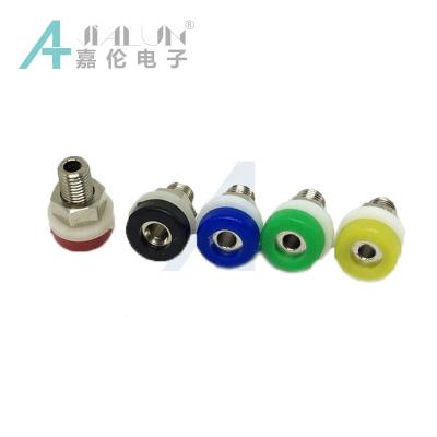 China audio & JIALUN Brass 2mm Banana Video Female Socket Jack Connector For 2 Mm Banana Plug Test 5 Colors Audio And Video for sale