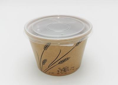 China Personalized Brown Paper Snack Bowls 337g Kraft Paper Serving Bowls for sale