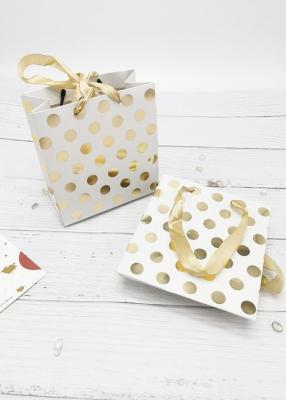 China Polka Dots Exquisite Custom Packaging Bags For Birthday Graduation Wedding for sale