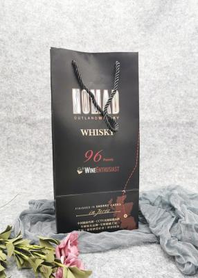 China Commercial Custom Packaging Bags Firm Sturdy Paper Wine Bags With Handles for sale