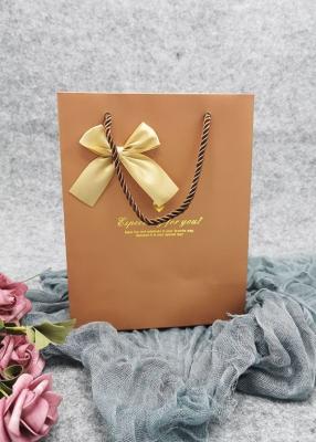 China Biodegradable Brown Paper Wine Bottle Bags With Gold Sliver Metallic Logo for sale