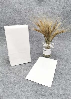 China White Oil Proof Paper Bags For Food Packaging / Recyclable Paper Takeaway Bags for sale