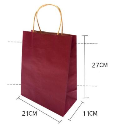 China Degradable 120gsm Kraft Paper Packaging Bags Customized Midium Size Square Bottom for sale