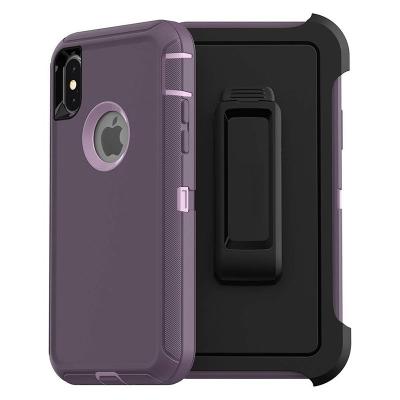 China Hot Selling Shockproof Rugged Heavy Duty 3 in 1 Defender Cell Phone Case for iphoneX/XS/XR/XSMAX for sale