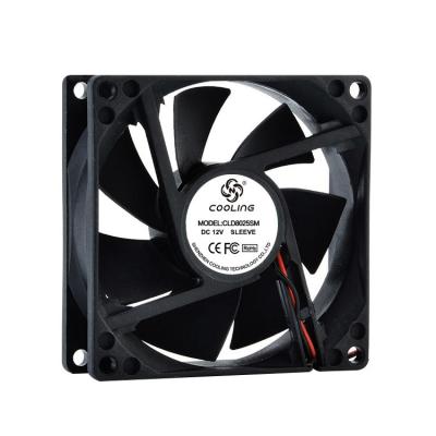 China Brushless Computer Case Fan 80mm 80X80X25mm DC 12V 24V Axial Cooling Fan for sale