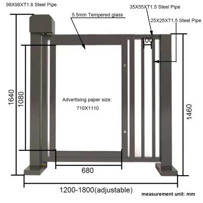 China DC24V Spanning Advertising Barrier Gate 1.5A voor luchtvochtigheid lager dan 85% Te koop