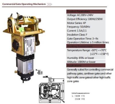 China AC220V Road Gate Motor 4P For Smooth And Quiet Operation Of Road Gate System for sale