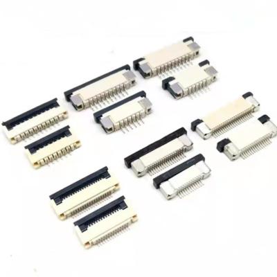 China Household Appliances FPC Electrical Connector Flip 1mm 0.5mm FFC Electrical Spacing Cable Connector PCB Head SMD Spacing Wire To Board Wire Connector SMT Bottom Contact The for sale