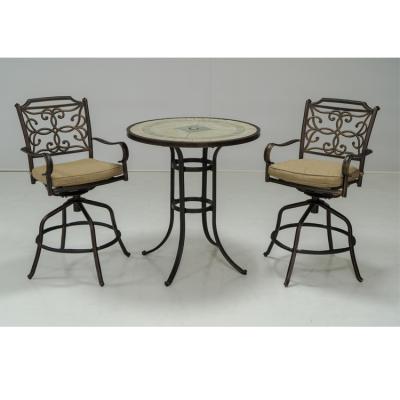 China Stocked luxury design 2022 china factory sell outdoor garden table and chairs set for outdoor leisure for sale