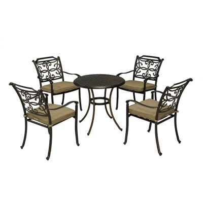 China 2022 Hot Sale Traditional High Quality Outdoor Furniture Cast Aluminum Dining Chair With Cushion for sale