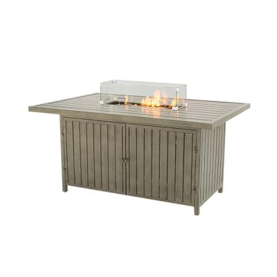 China Stored 2022 Outdoor Modern Outdoor Heater Gas Stand Table Metal Aluminum Fire Pit for sale