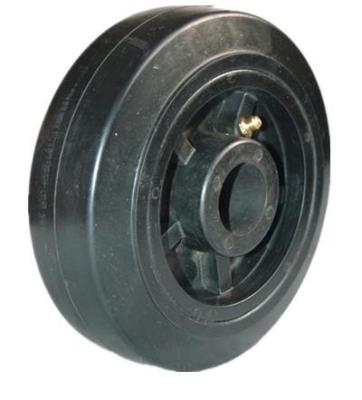 China Floor protection 6 inch hard rubber coated plastic wheels for sale