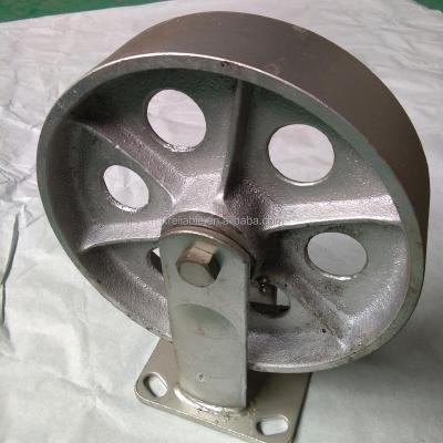 China Industry Jiaxing Heavy Rigid Cast Iron Caster Wheels 8 Inch for sale