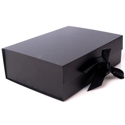 China Custom Recycled Logo Luxury Materials Cardboard Wig Foldable Magnetic Foldable Underwear Custom Colored Universal Gift Box With Ribbon for sale