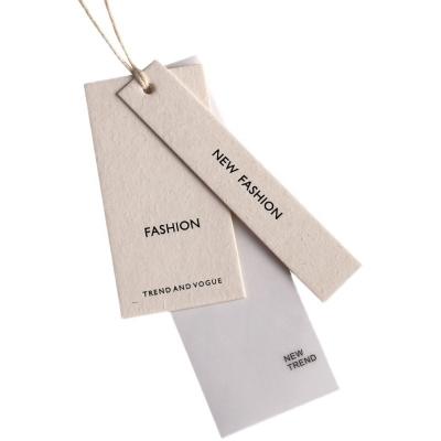 China Sustainable Garment Clothing Tags Custom Thick Labels Clothing Cotton Card Maker Specialty Paper Clothing Logo for sale