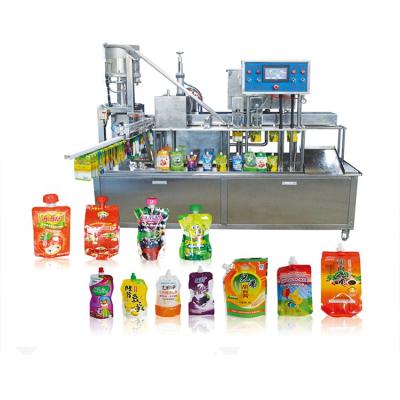 China Automatic Four Nozzles Food Laundry Bar Soap Filling Packing Machine Doypack Pouch Wash Liquid Plastic Filling Machine for sale