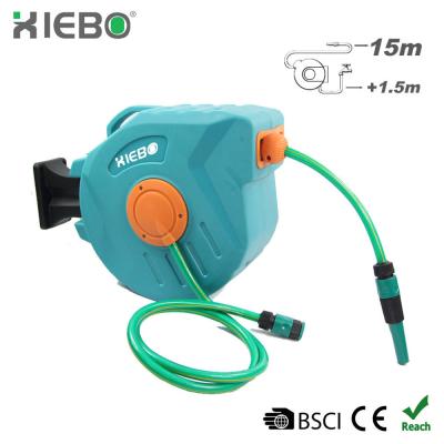 China Anti-Corrosion Automatic Retractable Water Hose Reel 50ft/15m For Washing Equipment XBW-02 for sale