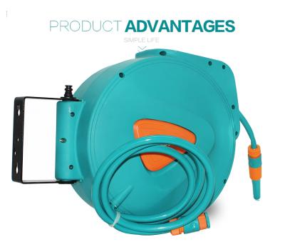 China BSCI Adjustable , CE Approved Auto-lock 10m Garden Water Hose Reel for sale