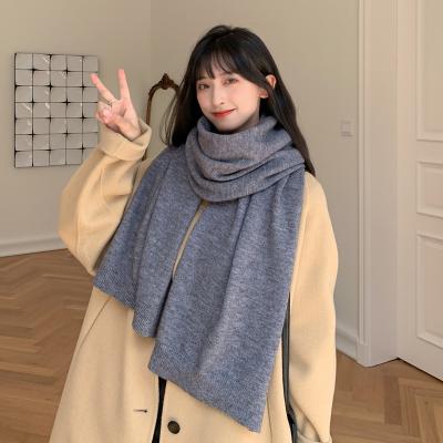 China Ladies Cashmere Black Scarf Female Pure Comfortable Soft Warm Winter Color Thick Warm Scarf For Women To Increase for sale