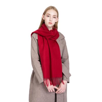 China Women Solid Color Cashmere Comfortable Scarves With Tassel Lady Winter Scarf High Quality Thick Warm Female Shawl Hot Selling for sale