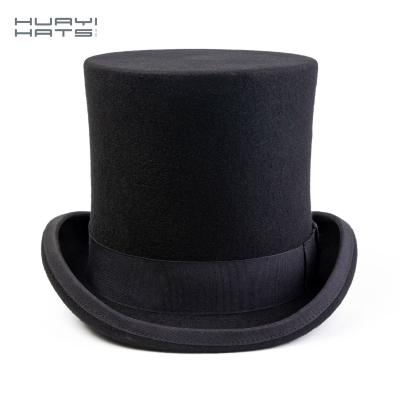 China Huayihats Formal Custom Colored Womens And Mens Top Hats With Logo 100% Wool Top Hats for sale