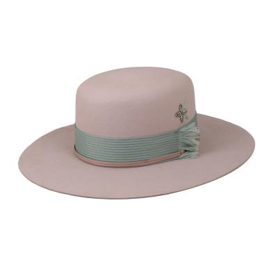 China Custom 100% Custom Huayihats Women Men Brim Straw Hat Character Sombrero Wide Flat Felt Wool Fedora Hats for sale