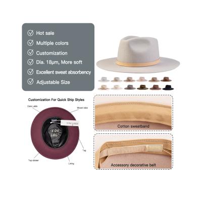 China Winter and autumn women's white felt hat felt hat elegant ivory austrailian wool picture hats for sale