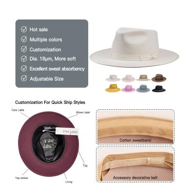 China 2021 Wholesale Handmade Felt Hat Women Large Brim Picture 100% Wool Felt Hats for sale