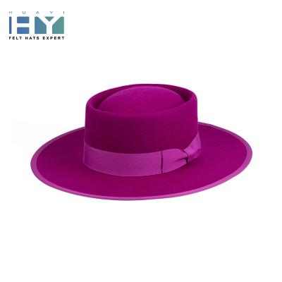 China New Design Picture Australian Custom 100% Wool Wide Brim Wool Felt Pie Hat For Women Men for sale