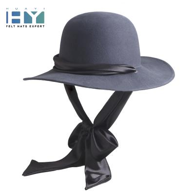 China Custom Picture Fashion Style European Women's Wool Felt Fedora Hat for sale