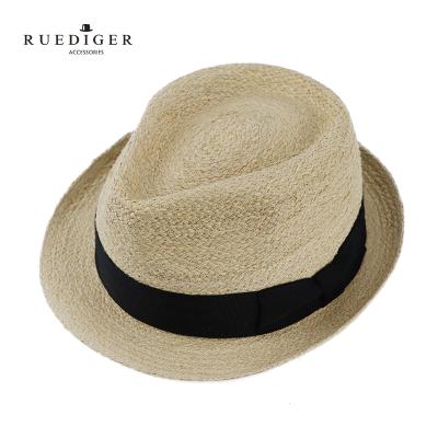 China Custom High Quality Classic Picture Fashion Summer Beach Raffia Straw Outdoor Sun Hats For Men for sale