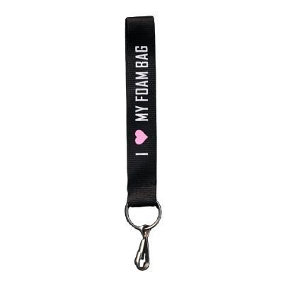 China Wholesale Custom Promotional Durable Goods Logo Printed Short Polyester Keychain Lanyard for sale