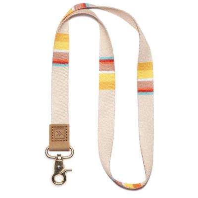 China 2021 Custom Logo Sublimation Polyester Leather Lanyard For Amazon Desktop Cell Phone for sale