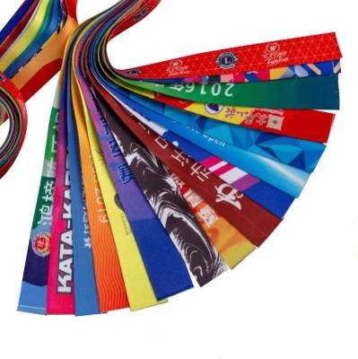 China Hot Selling Custom Polyester Lanyard Striped Sublimation Medal Lanyard Lanyard For Activities for sale