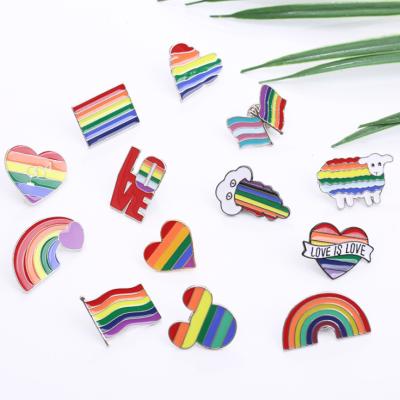 China China China Wholesale Metal Pins Colorful Rainbow Support OEM Metal Alloy Pin for sale