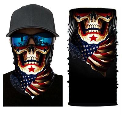 China Outdoor Sports Outdoor Sports Customized Multifunctional Outdoor Sports Climbing Men Sunscreen Skull Face Seamless Bandana for sale