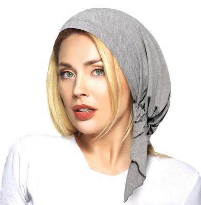 China Fashion New Fashion Soft Fashion Pre Tied Fitted Muslim Bandanas Hijab Turbante Headwear Turban Scarves Headwear for sale