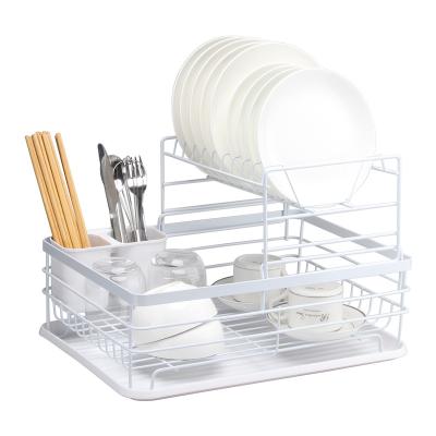 Китай Factory Supply Stainless Steel Iron-Plated Over The Sink Storage Shelf Display Kitchen Dish Drying Rack продается