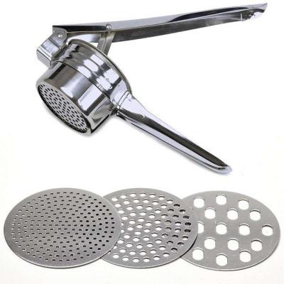 China Viable Potato Masher Stainless Steel Crushers Potato Fruit Press Maker Kitchen Vegetable Tool for sale