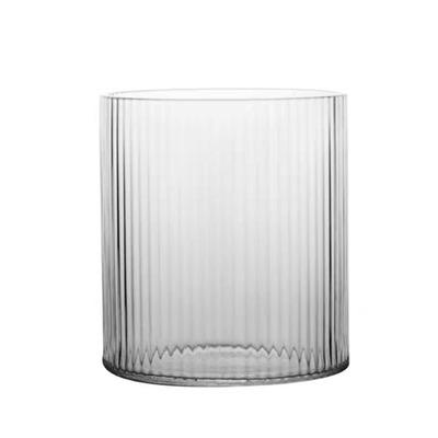 China Japanese Style Wear-Resistant and Drop-Resistant Hammer Pattern High Boron Glass Vertical Pattern Transparent Cold Drink Wine Glass Juice Coffee Cup for sale