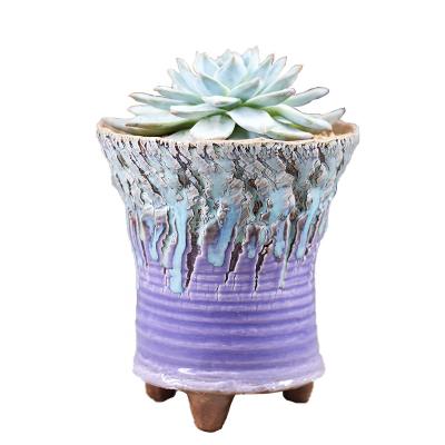 China Fleshy Porcelain Flowerpot Modern Hand Painted Decorative Porcelain for sale