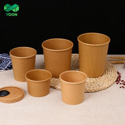 China Recyclable Hot Or Cold Food Bowls To Go Disposable Soup Cups With Lids for sale