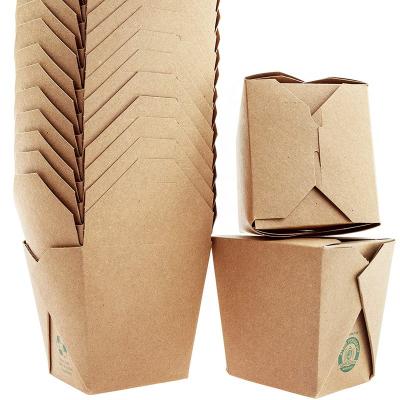 China 100% Recyclable Recycled Eco-friendly Chinese Outlet Boxes BPA Free Takeout Paper Food Containers Noodle Boxes for sale