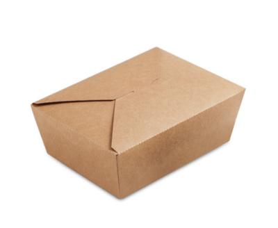 China Customized Disposable Kraft Paper Food Packaging Disposable PE PLA Coated Paper Take Out Box Salad Fried Rice for sale