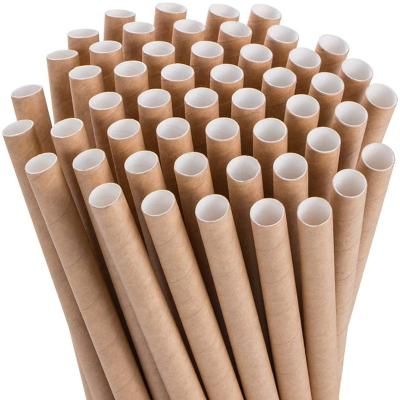 China Custom Paper Straws Disposable Paper Straws Holiday Party Paper Straws 12mm*190mm Disposable Wholesale Paper Straws for sale