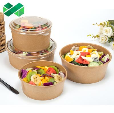 China Disposable Disposable Salad Bowl Recycling Cups Paper Bowl Take Away Packaging for sale