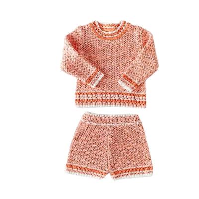 China 2022 other new design of children's clothing baby and two-year-old female baby set princess long sleeve jacket baby shorts two sets o for sale