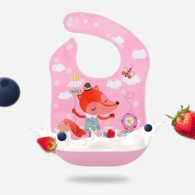 China 2021 New Design Katong Baby Products Eco-friendly Adjustable Waterproof Silicone Bib BPA Free Head With Baby Bib Silicone for sale