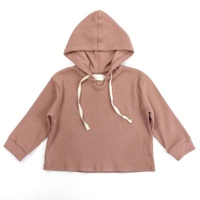 China 2021 Kids Boutique Wholesale Eco-Friendly Terry Cloth Baby Top Plain Spring Toddlers Long Hoodie French Soft Unisex Top for sale